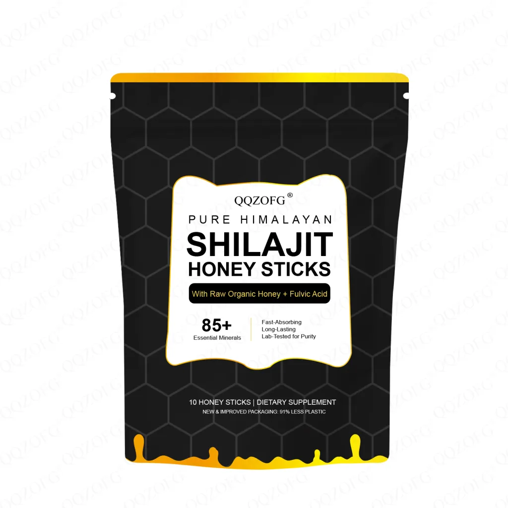 Energy Boost Immune Support Fulvic Acid Organic Honey Shilajit Sticks Himalayan Shilajit Honey Sticks 10 Sticks - 10 Sticks