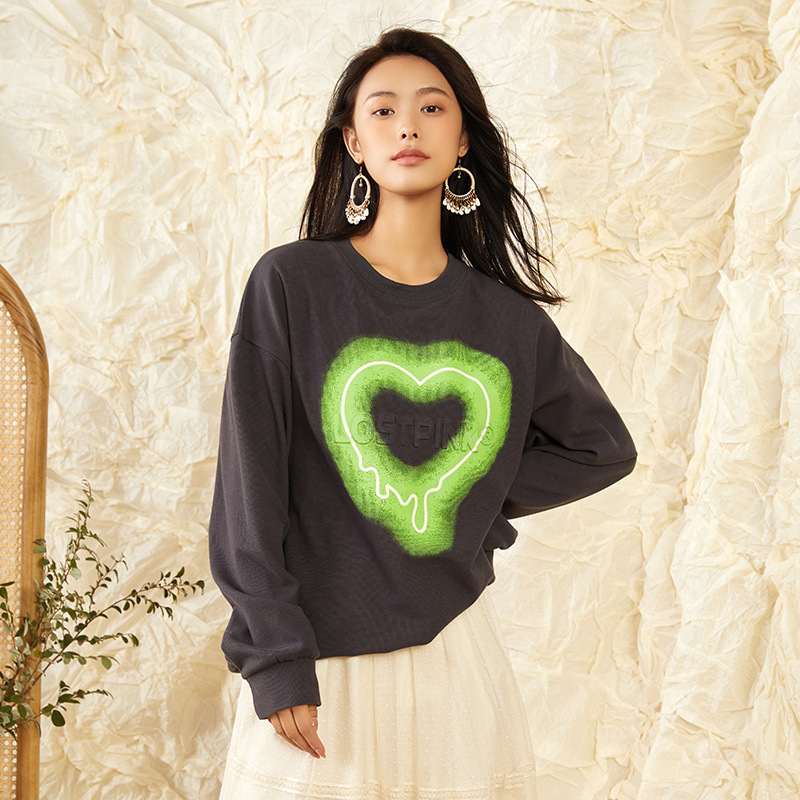 Long Sleeve Sweater Women's Fashion Bottoming Shirt Three-dimensional Letters