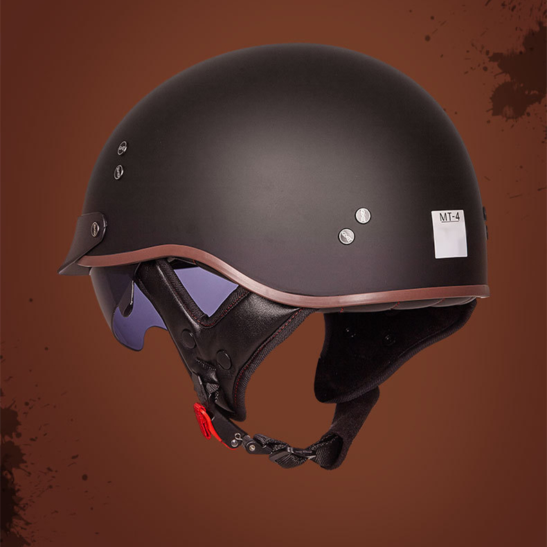 Men's Retro Summer Electric Motorcycle Helmet