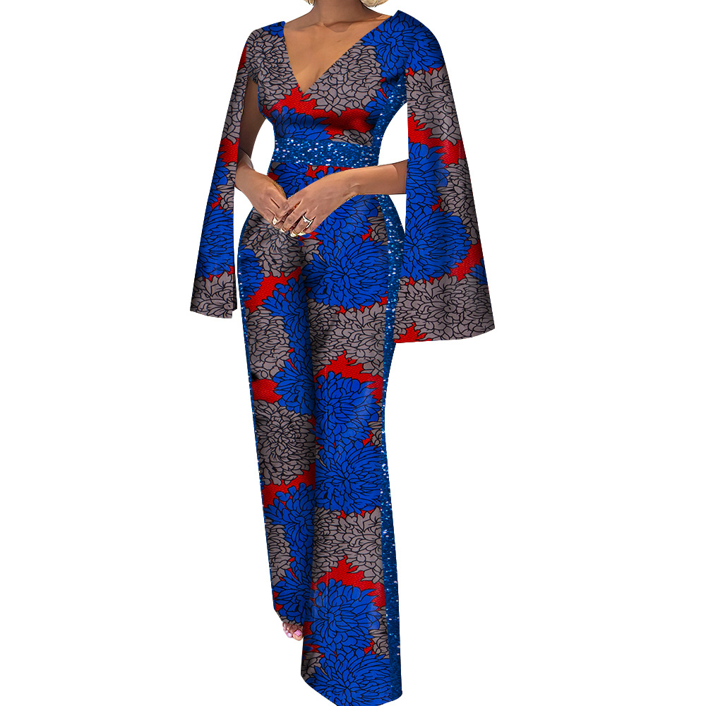 Women's Cotton Ethnic Batik Print Jumpsuit - Image 7