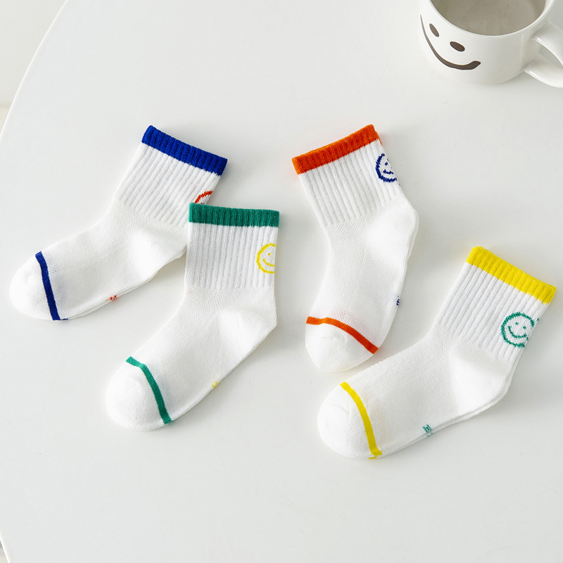 Fashion Socks Solid Color Mesh For Boys And Girls