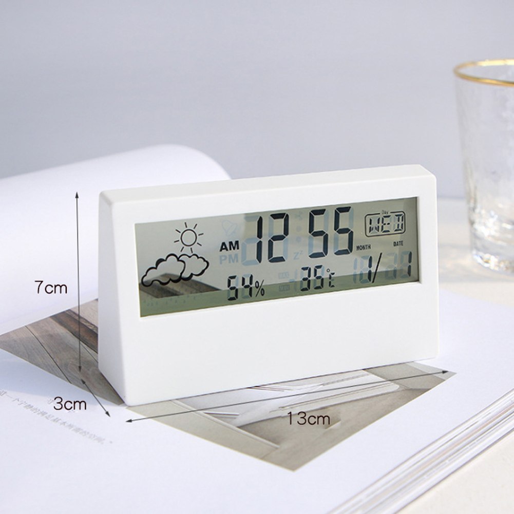 Title 5, Alarm Clock Thermo Hygrometer Clock Creative We...