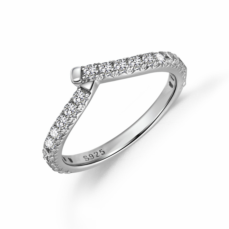 Title 2, S925 Sterling Silver Brilliant Diamond Small In...