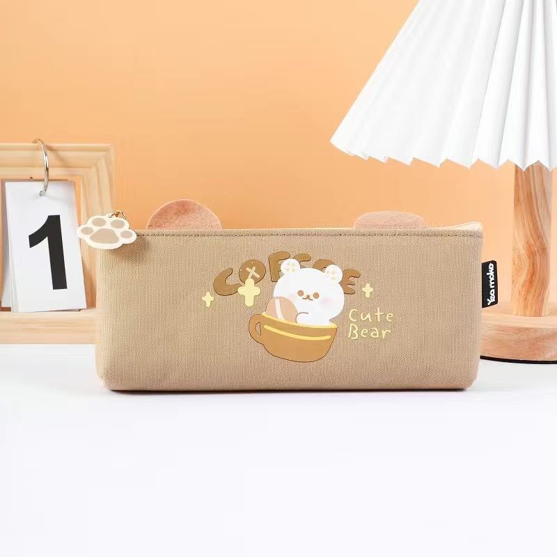 Student Stationery Canvas Zipper Storage Pen Bag — foto 2