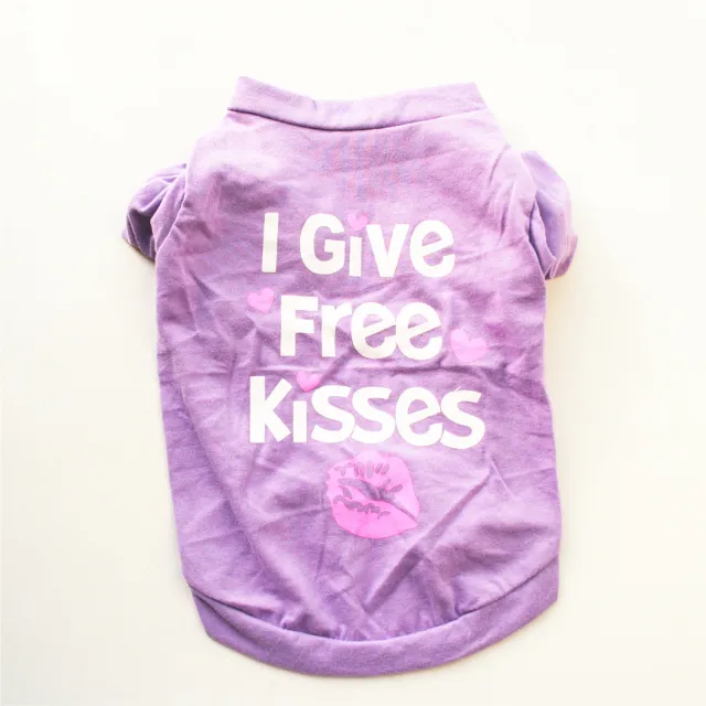 Puppy Clothes Spring And Summer Breathable Short sleeved T shirt Taro Purple - Shop at LoveMi