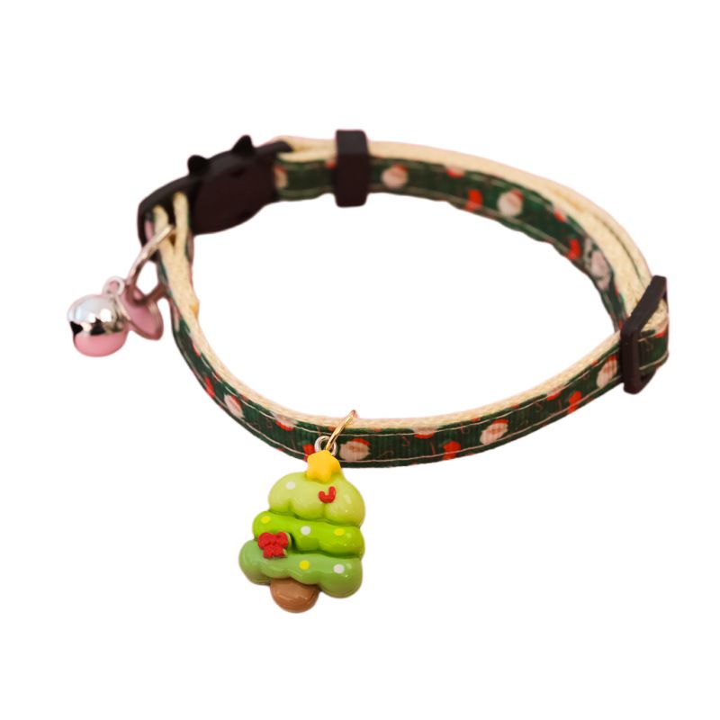 Christmas Holiday Pet Bow Ties, Collars, Dog Bows, Bells, Cat Necklaces, Anti suffocation Safety Buckles Christmas Tree Collar - Shop at LoveMi