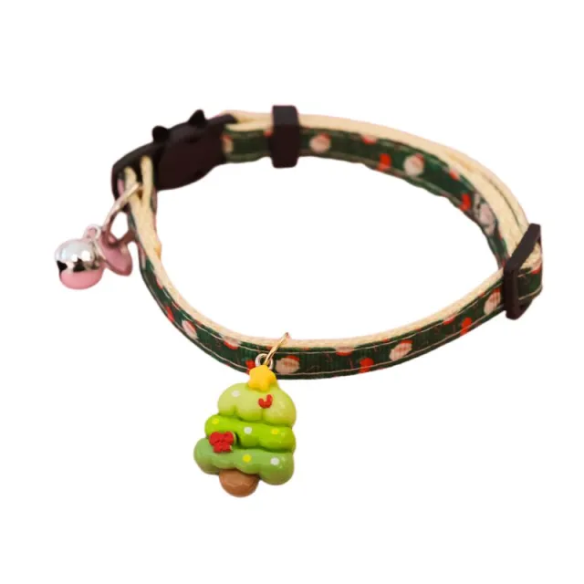 Christmas Holiday Pet Bow Ties, Collars, Dog Bows, Bells, Cat Necklaces, Anti suffocation Safety Buckles Christmas Tree Collar - Shop at LoveMi