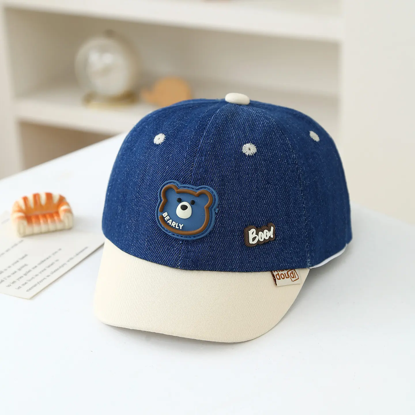 New Trendy And Cool Denim Lettered Bear