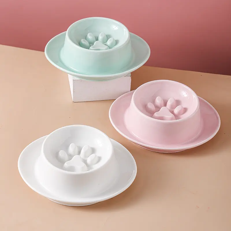 Anti-choking Slow Food Basin Bowl Cat Dog Neck Protection Pet Rice