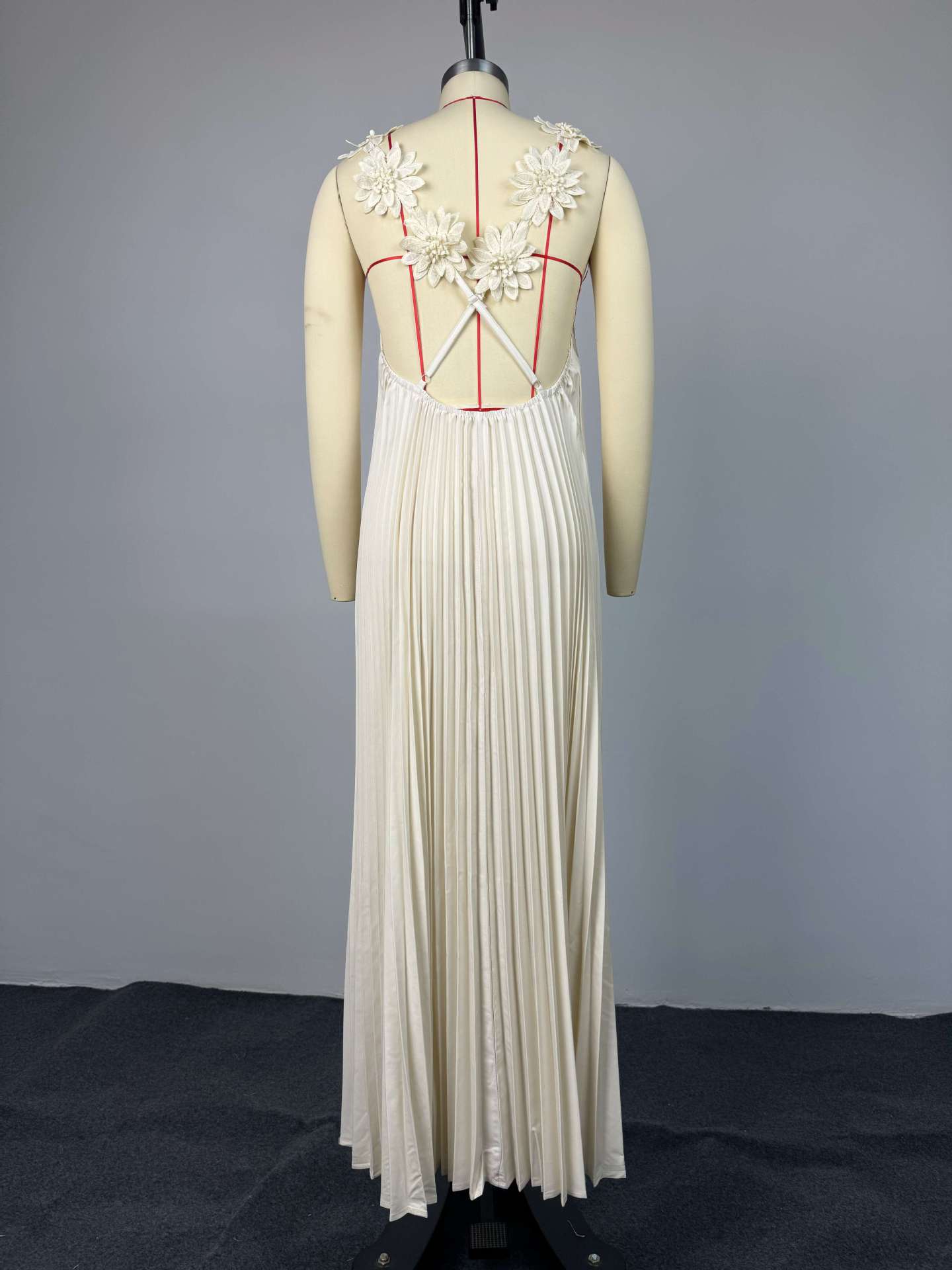 Vacation Suspender Pleated Dress - Image 2