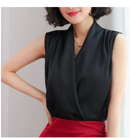 Title 6, Real Shot Summer New Style Korean V-neck Satin ...