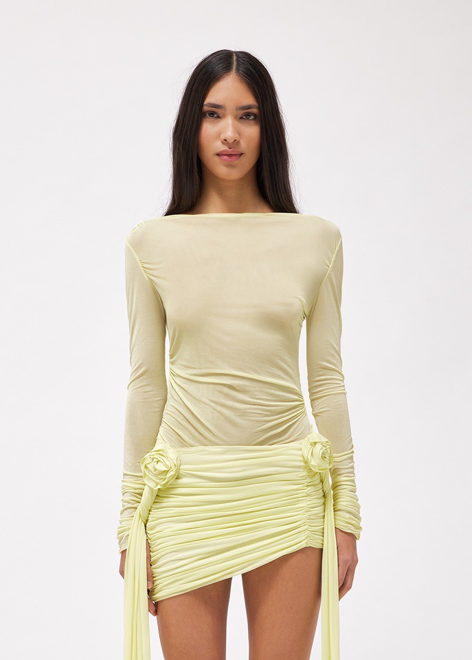 Macaroon Color Matching Thin Bottoming Shirt