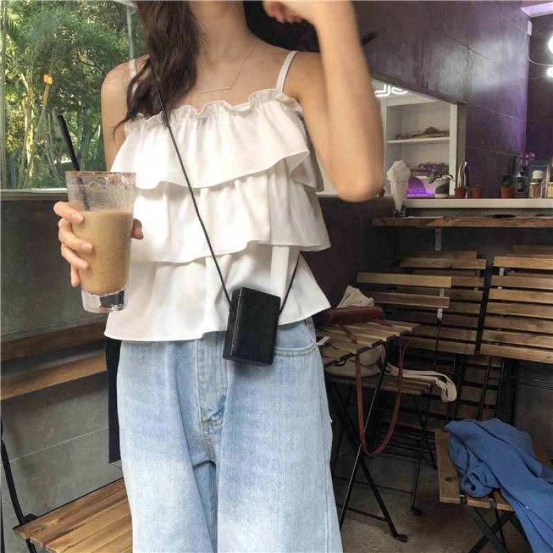 Women's Sweet And Loose Ruffled Chiffon Camisole