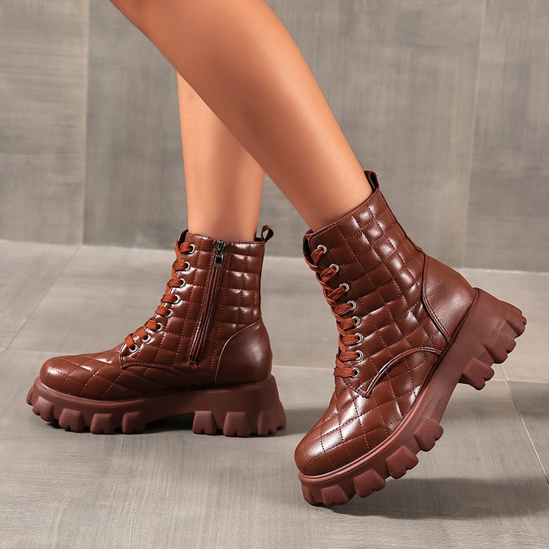 Women's Thick-soled Short Boots With Velvet Warm