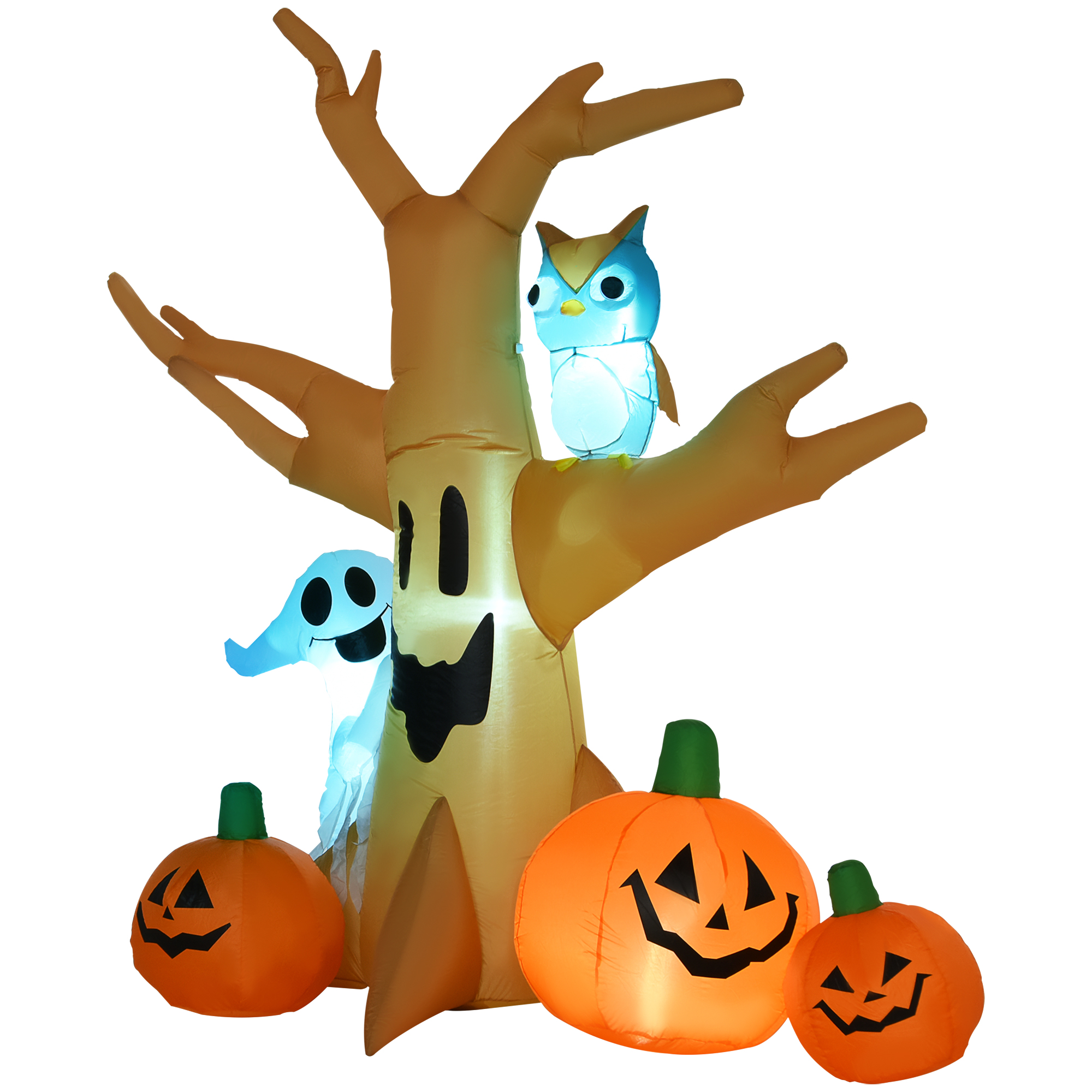 240cm Large Halloween Scary Lighting Inflatable Tree Ghost