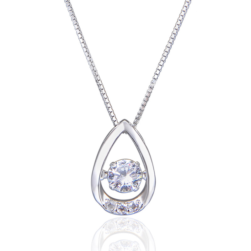 S925 Sterling Silver Pendant Necklace Women's Fashion Light Luxury