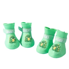 Waterproof Anti-Slip Rubber Rainshoe For Pets,Outdoor Shoe,Ankle Boots,Pet Accessories,Small Medium And Large Dogs And Cats - Green - View 1