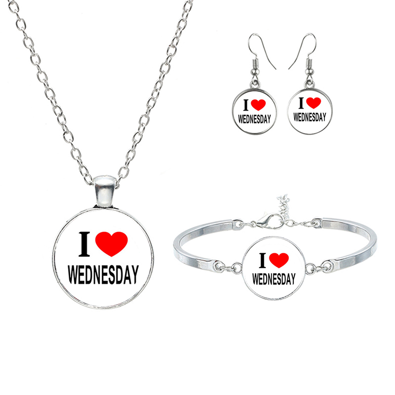 New Wednesday Glass Jewelry Sets For Women Girls Handmade Trendy Necklaces Bracelets Earrings Party Gift — foto 8