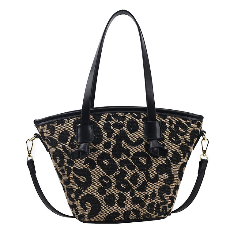 Leopard Print Houndstooth Trend Handbag Personality Foreign Black - Shop at LoveMi