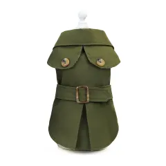 Three-colour Windbreaker, Fashionable And Trendy Dog Clothes, Suitable For Autumn And Winter, For Small Dogs Such As Teddy And Bear - Green - View 1