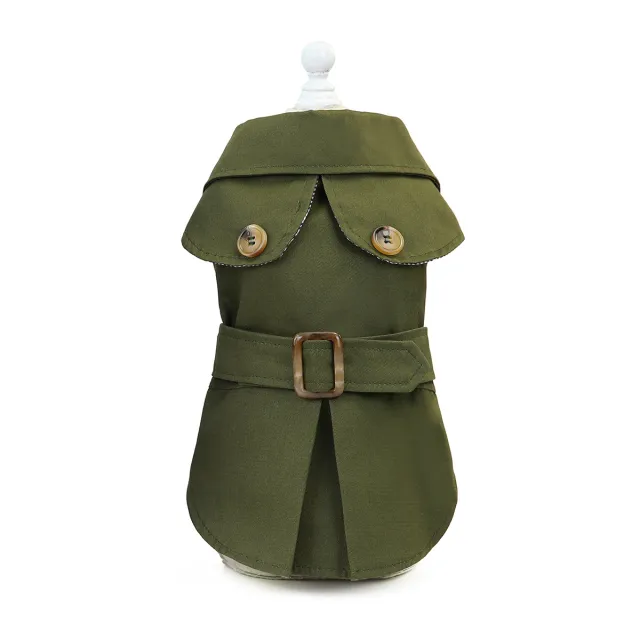 Three color Windbreaker, Fashionable And Trendy Dog Clothes, Suitable For Autumn And Winter, For Small Dogs Such As Teddy And Bear Green - Shop at LoveMi