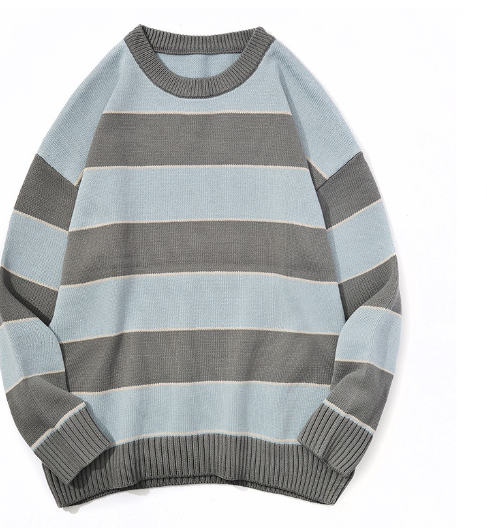 Casual Pullover Striped Sweater Men's And Women's Neutral Sweater