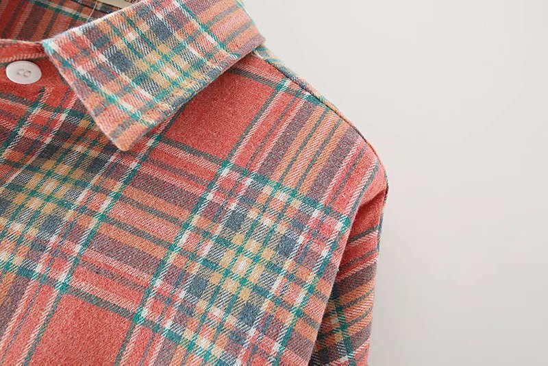 Title 4, Large Retro Long-sleeved Plaid Shirt