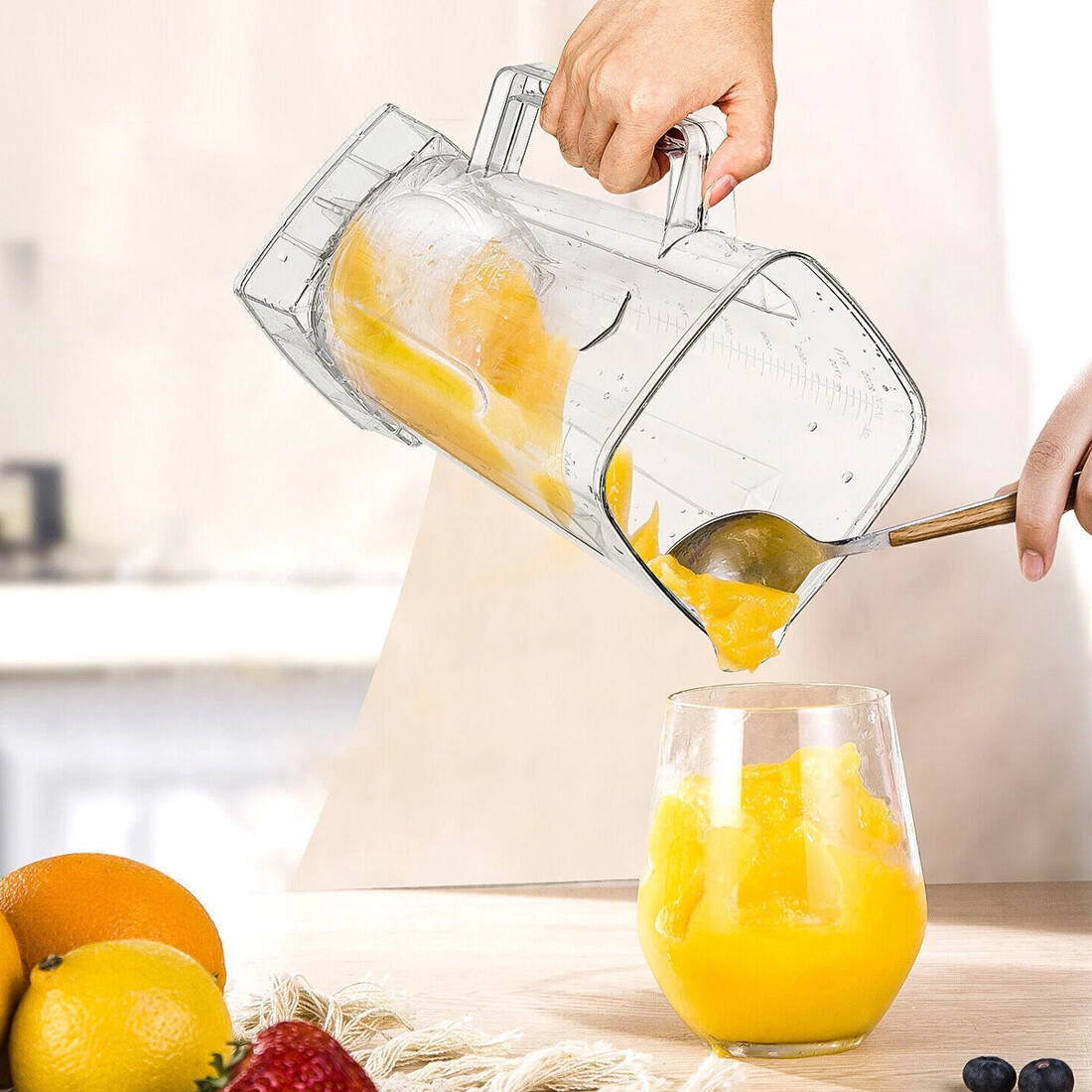 4500W Blender Food Processor Smoothie Juicer Ice Crusher 2 Jugs--Black — image 12