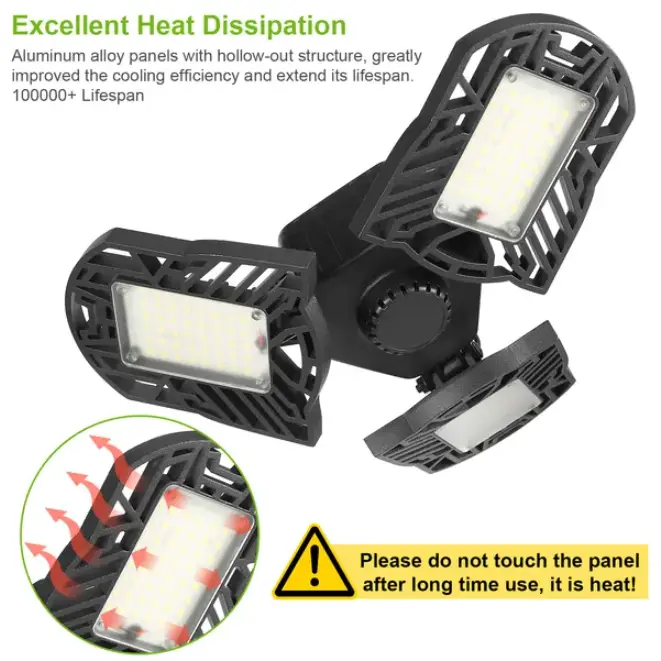 Deformable LED Ceiling Mounted Workshop Light