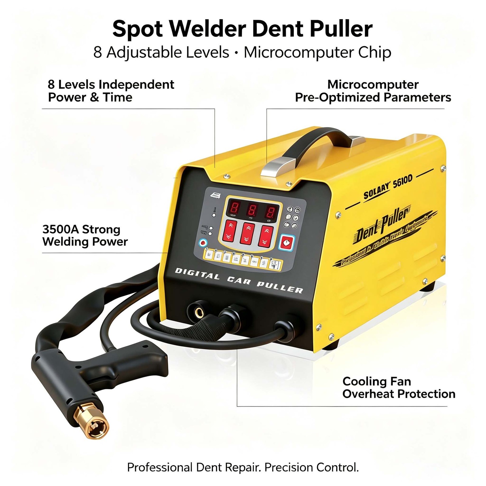 3500A 230V Dent Puller Spot Welder Auto Stud Welding Machine 8 Modes Available