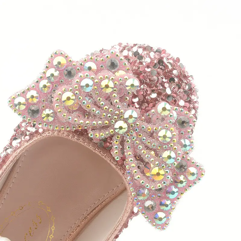 Children's New Bow Show Velcro Princess Shoes