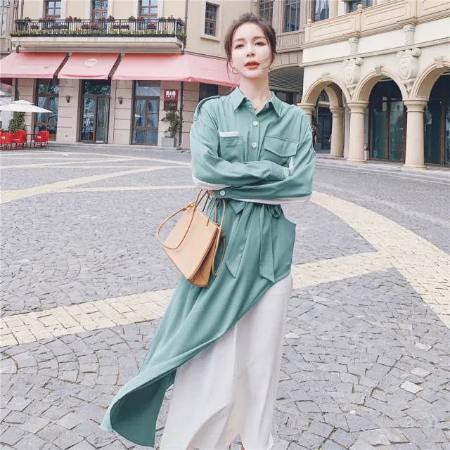 The New Autumn Design Is Niche And Gentle Wind Is Thin And Long Skirt Green - Shop at LoveMi