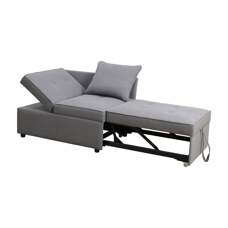 Pickup Only--Deep Grey Sackcloth Living Room Sofabed