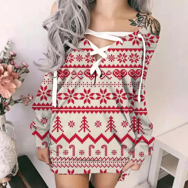 Autumn And Winter Christmas Long Sleeved Sweater Women A L - Shop at LoveMi