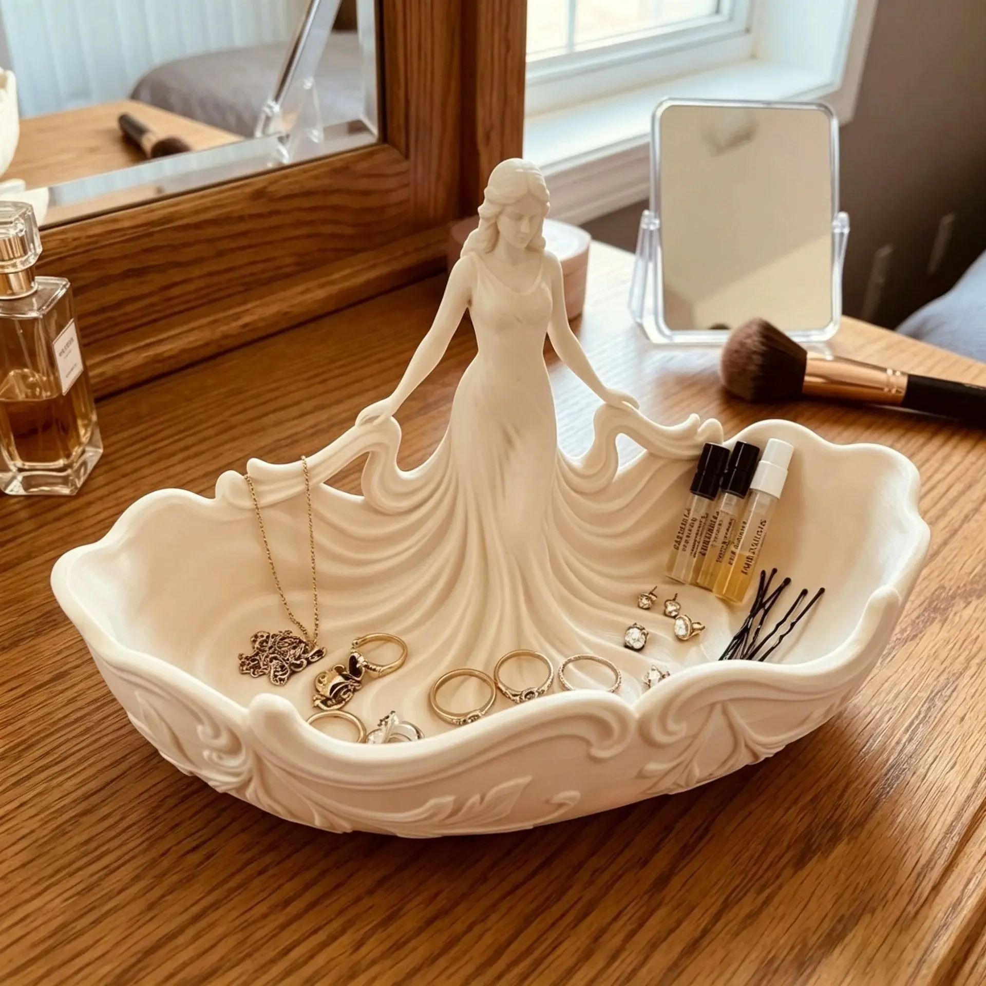Goddess Jewelry Storage Tray Elegant Vanity Organizer