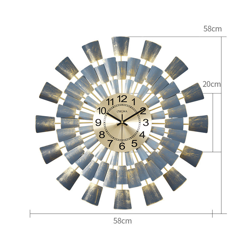 Metal Wall Clock, Silent Movement, picture 3 of 4