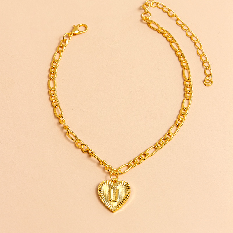 … Color Heart Pendant Foot Bracelets Women