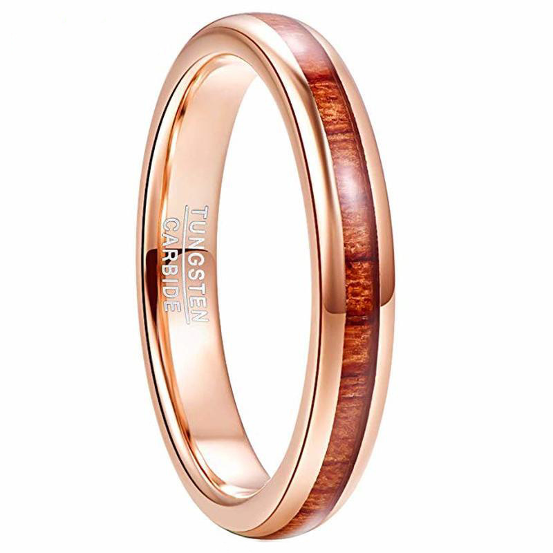 Title 6, Womens Tungsten Ring with MOQ 10, Rose Golden ...