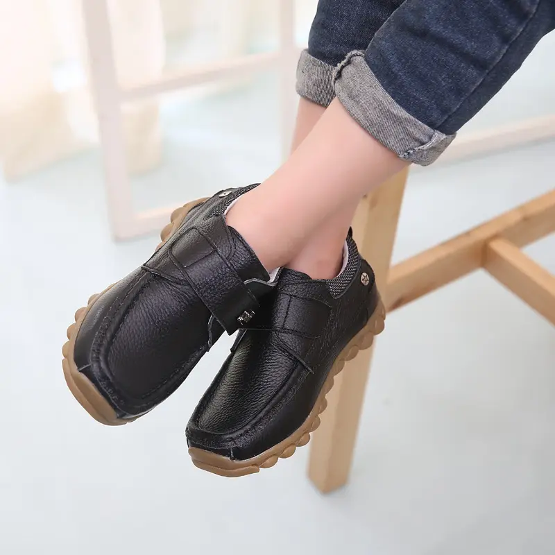 Boys' Genuine Leather Pumps Soft Bottom Middle