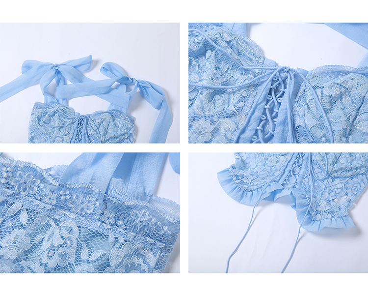 بلوزة نسائية نحيفة بتصميم فتحة عصرية مفرّغة مع رباط