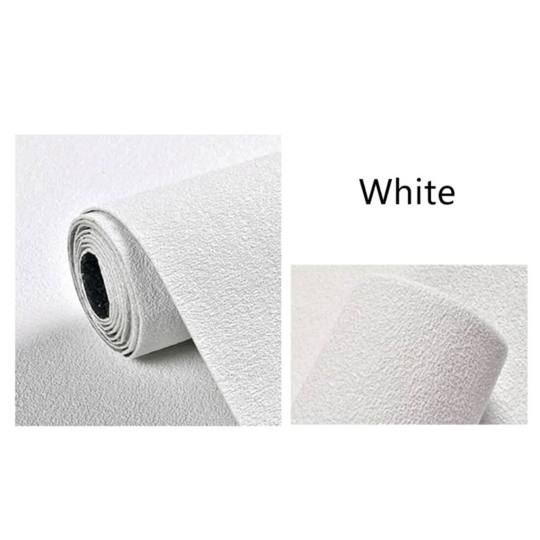 10M Thicken Self Adhesive Thermal Insulation Wallpaper Linen Plain Wall Sticker — image 3