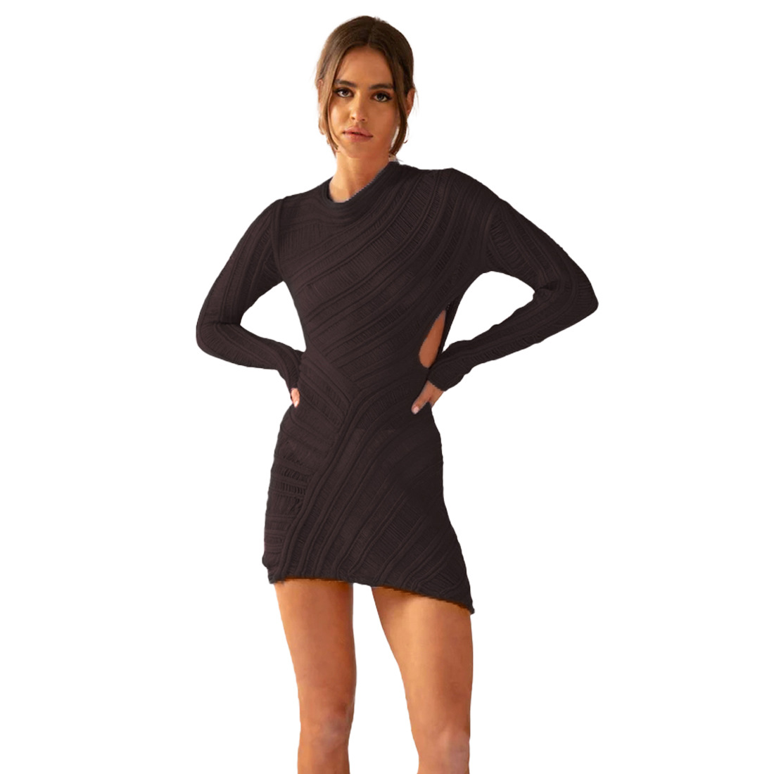 Women's Trapezoidal Knit Mini Dress