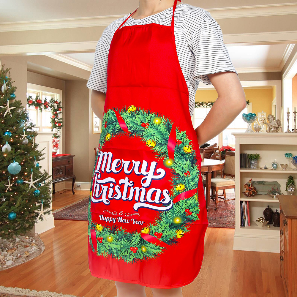 Title 12, Fashionable Fabric Printed Snowman Christmas Apron