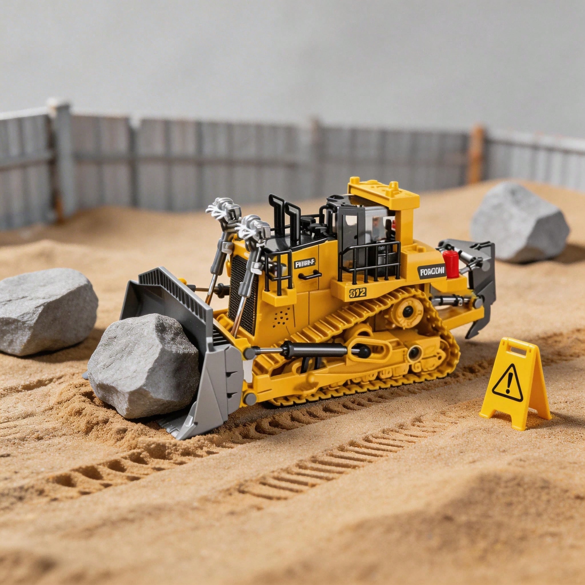 9 Channel 2.4GHz RC Heavy Duty Alloy Bulldozer With Metal Blade, Rechargeable Battery And Cyber Truck Style. The Ultimate Construction Toy For Active Boys And Kids Ages 6, Perfect Gift