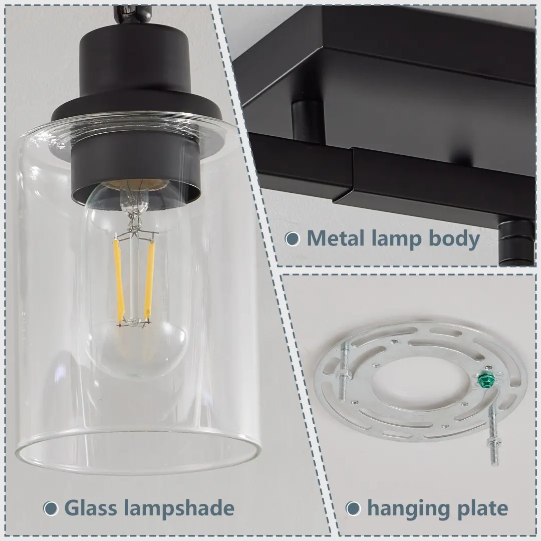 5-lamp Track Lighting Kit, Black Fixtures, Bathroom