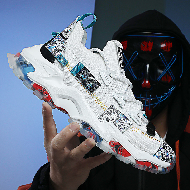 Men's Breathable Casual Flying Woven Casual Shoes - Image 3