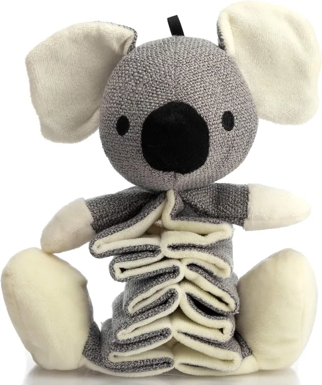Hollypet Dog Toys Squeaky Toy Partial Stuffed Animal With Crinkle Paper Relieve Boredom For Small Medium And Large Dogs Gray Koala Gray - Shop at LoveMi
