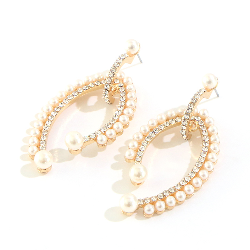 925 Silver Needle Earrings Exaggerated Geometric