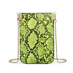 Snake Tie Dyed Mobile Phone Bag Single Shoulder Chain - Green - View 1