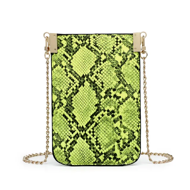 Snake Tie Dyed Mobile Phone Bag Single Shoulder Chain Green - Shop at LoveMi